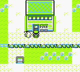 Exterior del Centro Pokémon de Ciudad Verde en Pokémon Amarillo.