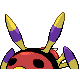 Imagen posterior de Ariados en Pokémon Diamante y Pokémon Perla
