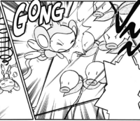 Bellsprout de los pensadores usando reflejo.