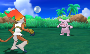 Aparición de un Pokémon salvaje en Pokémon Sol, Luna, Ultrasol y Ultraluna
