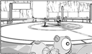 Estadio de gimnasio en Pocket Monsters Special.