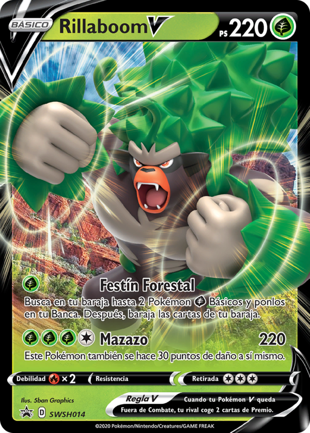 Rillaboom V (SWSH Promo 14 TCG) - WikiDex, la enciclopedia Pokémon
