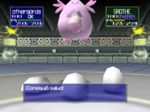 Ovocuración en Pokémon Stadium.
