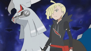 Silvally de Gladion/Gladio cambiando a tipo acero al recibir el disco acero gracias a sistema alfa.