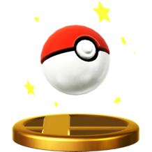 Trofeo de Poké Ball en SSB4 para Wii U.