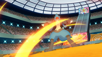 Lucario de Ash usando inversión.