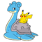 Pegatina Pikachu y Lapras Pokémon Town 24 GO.png