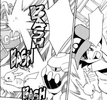 Pikachu de Ash usando ataque rápido
