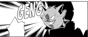 Gengar del Equipo/Team Rocket usando tinieblas.