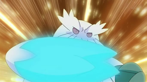 Abomasnow usando mazazo.