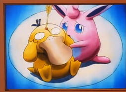 Psyduck queda gravemente herido, lo cual deja muy angustiada a la pobre Wigglytuff.