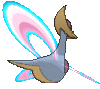 Imagen posterior de Cresselia en Pokémon X, Pokémon Y, Pokémon Rubí Omega, Pokémon Zafiro Alfa, Pokémon Sol, Pokémon Luna, Pokémon Ultrasol y Pokémon Ultraluna