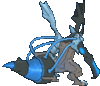 Imagen posterior de Kyurem negro activo en Pokémon X, Pokémon Y, Pokémon Rubí Omega, Pokémon Zafiro Alfa, Pokémon Sol, Pokémon Luna, Pokémon Ultrasol y Pokémon Ultraluna