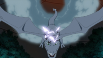 Aerodactyl de Goh usando cabeza de metal/cabeza de hierro.
