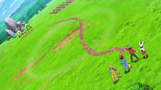 Dugtrio usando Terratemblor