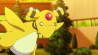 Ampharos tropezando.