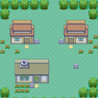 Villa Raíz, pueblo en el que iniciarás la historia y donde recibirás tu Pokémon inicial.