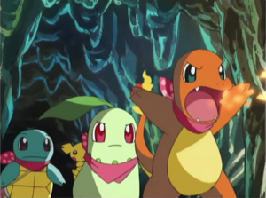Charmander usando ascuas.