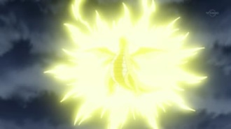 Dragonite afectado por Trueno.