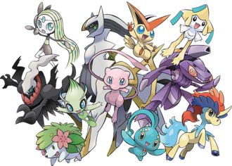Ilustración de Pokémon singulares por el 20 aniversario de Pokémon.