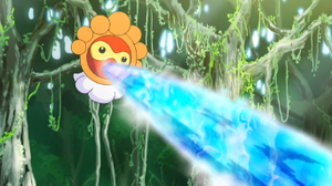 Castform aliado usando Chorro de Agua/Pistola Agua.