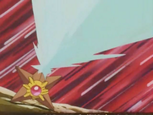 Staryu usando pistola agua...