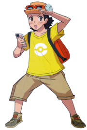 Artwork (chico) en Pokémon Sol, Pokémon Luna, Pokémon Ultrasol y Pokémon Ultraluna.