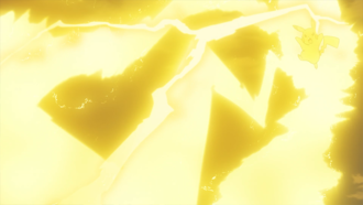 Pikachu de Ash usando rayo.