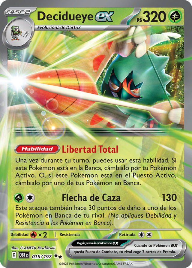 Decidueye ex (Llamas Obsidianas TCG) - WikiDex, la enciclopedia