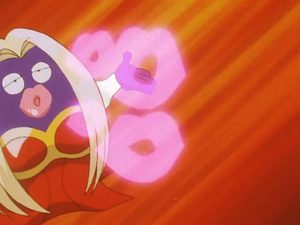Jynx usando beso amoroso.