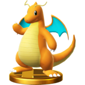 Trofeo de Dragonite en SSB4 para Wii U.