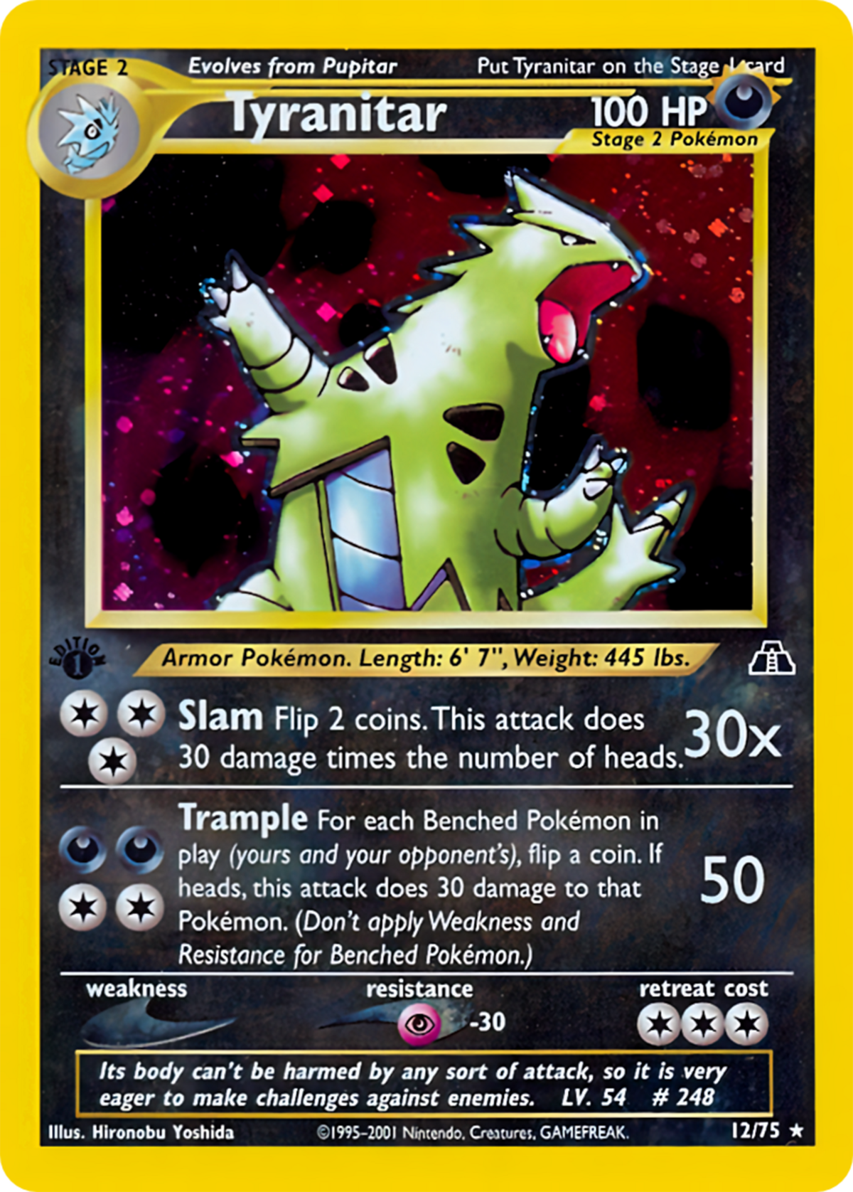 ポケモンカードゲーム neo Tyranitar Tyranitar (Neo Discovery TCG) - WikiDex, la enciclopedia Pokémon