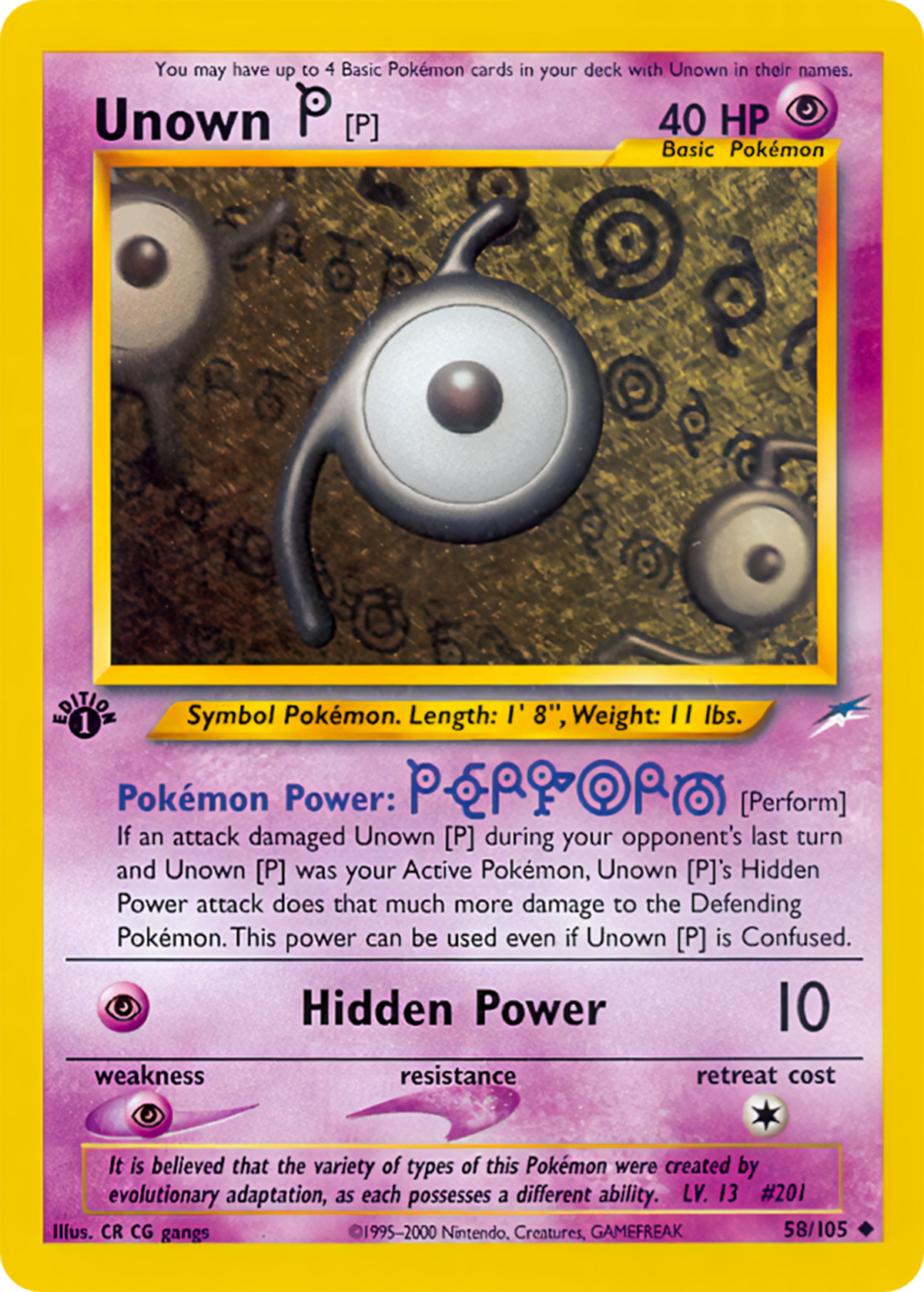 Unown P (Neo Destiny TCG) - WikiDex, la enciclopedia Pokémon
