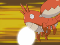 Corphish usando martillazo.
