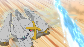 Metagross de Steven/Máximo usando agilidad.