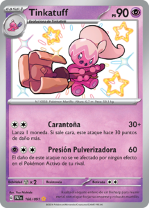 Versión Rara Variocolor de la carta en Destinos de Paldea.