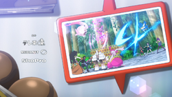 Foto de Liko, Rod y Doti luchando contra los Exploradores mostrada en el EP1323.