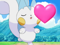 Pachirisu de Dawn/Maya usando Dulce Beso/Beso Dulce...