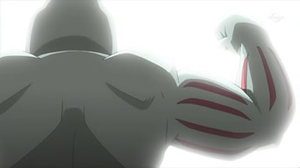 Machoke usando foco energía.