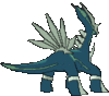Imagen posterior de Dialga variocolor en Pokémon X, Pokémon Y, Pokémon Rubí Omega, Pokémon Zafiro Alfa, Pokémon Sol, Pokémon Luna, Pokémon Ultrasol y Pokémon Ultraluna