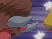 Piloswine usando ataque furia.