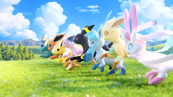 Las Eeveeluciones en el Videoenciclopedia Pokémon No.0133 Eevee de Pokédex Animado.