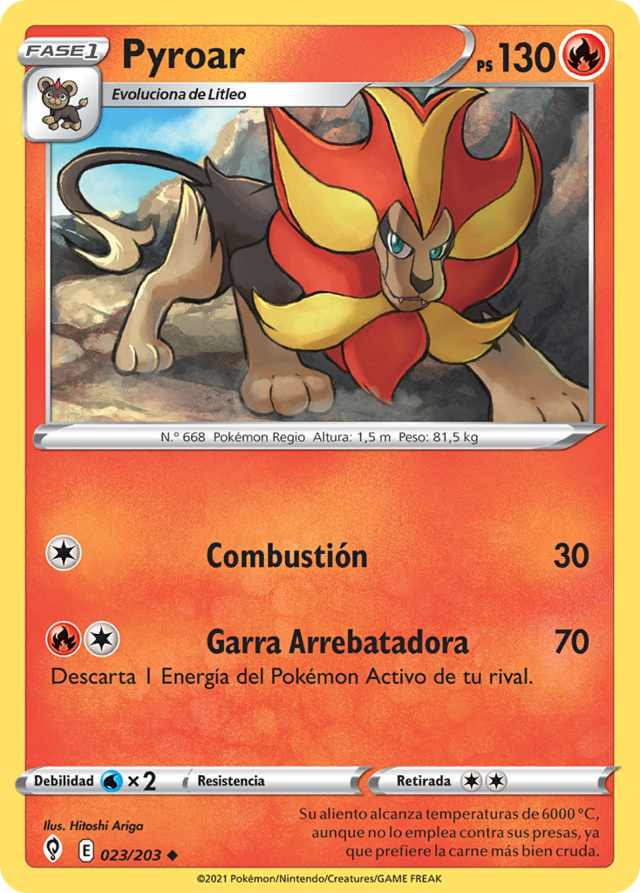 Pyroar (Cielos Evolutivos TCG) - WikiDex, la enciclopedia Pokémon