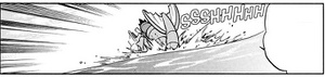 Gyarados de Red/Rojo usando surf.