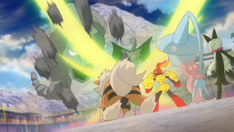 Onix salvaje usando Avalancha.