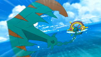 Un Dhelmise usando Anclaje.