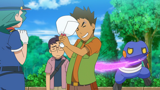 Croagunk de Brock usando puya nociva.