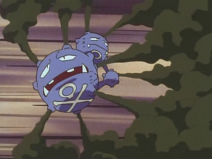 Weezing de James usando polución.