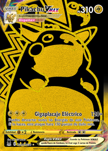 Archivo:Pikachu VMAX (Origen Perdido TG29 TCG).png