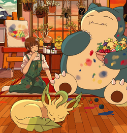 Leafeon de una entrenadora.